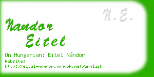 nandor eitel business card